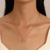 Collier ras du cou avec pendentif d'amour pour femme, en forme de cœur, beau, Simple, chaîne de clavicule tridimensionnelle, collier en or pour femmes