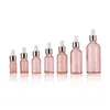 Bouteilles d'emballage en gros 5 ml 10 ml 30 ml 50 ml huile essentielle compte-gouttes compte-gouttes bouteille pour par liquide avec couvercles en or rose rechargeables Otiv5