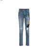 Jeans para hombre Diseñador Pantalón Piernas Tenedor abierto Capris ajustados Pantalones de mezclilla Agregar vellón Espesar Cálido Adelgazar Jean Pantalones Ropa de marca Bordado Printing344O