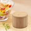 Storage Bottles SEWS-Salt Box Bamboo With Magnetic Swivel Lid "Salt" Engraved On -