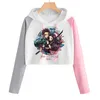 Damen Hoodies Sweatshirts Kawaii Demon Slayer Anime Kamado Nezuko Tanjiro Hoodie Frauen Koreanische Kpop Street Style Sweatshirt Mädchen Streetwear Weiblich 230906