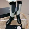 Chanells Boots Chanellies Chaannel Luxury Kneehigh Knight Wool Classic Designer Fashion Fashion Sexy Black Boots en cuir épais