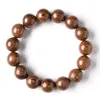 Bracelets à maillons élégant en bois de santal doré, avec perles en bois naturel et porte-bonheur, cadeau haut de gamme pour femmes et hommes