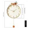 벽시계 중국 스타일 시계 홈 거실 장식 라이트 가벼운 고급스러운 창조적 인 현관 시계 교수형