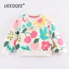 Hoodies Sweatshirts Cotton Floral Print Spring Autumn Children Sweatshirts Girls Casual Pullover Toddler Wear Tops Kids Clothing For 1-8Y 230905