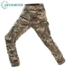 Pantalons pour hommes Multicam Armée Camouflage Militaire Tactique Hommes Travail Vêtements De Chasse Airsoft Randonnée Paintball Combat Cargo Pantalon 230906