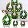 Flores decorativas plantas artificiais diy simples bonsai pequena árvore falso vaso ornamentos banheiro decoração de casa el jardim