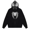 Kadın Hoodies Sweatshirts Örümcek Kapüşonlu Uzun Kollu SP5der Örümcek Adam Yüksek Kaliteli Web Fermuarı Sweatshirt Menssports Ceket Hellstar Sweatshirt Desi