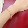 4mm mince hommes et femmes bracelet de créateur pour le luxe 18k or rose mode tournevis bracelet ensemble 10 diamants bijoux de fiançailles taille 16-19cm