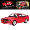 Diecast Model car Bburago 1 24 Style M3 E30 1988 Alloy Model Car Luxury Vehicle Diecast Car Model Toy Classic Collection Gift Decoration 230906