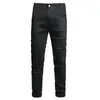 Herenjeans Heren Herfstlange broek Comfort Stretch Denim Rechte pijpen Relaxte effen broek met meerdere zakken