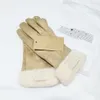 Gants en toile et cachemire pour femmes, nouvelle collection automne 2021, chauds, en peluche, coupe-vent, à cinq doigts, à la mode, mittens212O