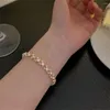 Link Bracelets Elegant Pearl String Zircon For Woman Fashion Luxury Pendant Bracelet Girl's Sweet Cute Jewelry