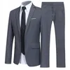 Men's Suits Blazers Trend Suit Two-piece Male British Gentleman Hair Stylist Groom Wedding Dress Formal Dress Mens Blazer Wed2267