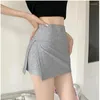 Skirts Slim Split Skirt Sexy Shorts Women's 2023 Summer Girl Mini Pantskirt Streetwear A-line Hip Y2k