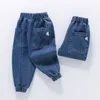 Jeans garçons pantalons amples 2023 printemps Denim pantalon pour enfants coréen enfant en bas âge bébé vêtements adolescent Cargo 2 5 8 10 ans 230905