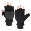 Gants à cinq doigts Gants chauffants électriques Coupe-vent Gant chauffant électrique Tricot demi-doigt Flip Température constante pour intérieur maison extérieur 230906