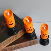 Outros suprimentos de festa de evento Halloween vela luz LED candelabro lâmpada ornamentos adereços feliz abóbora decoração colorida 230906