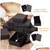 Jewelry Boxes 12Pcs Cardboard Set Gift Box Ring Necklace Bracelets Earring Packaging With Sponge Inside Rec Drop Delivery Packing Disp Dhobg