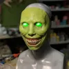Masques de fête Halloween masque d'horreur lumineux rancune fantôme couverture masque de zombie mascarade fête cosplay accessoires cheveux longs fantôme masques effrayants cadeau 230906