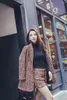 Women's Two Piece Pants Design Women Autumn Winter Long Sleeve Colorful Tweed Woolen Medium Coat And Shorts 2 Pieces Suit Twinset SMLXL