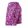 Short pour hommes abstrait Disco Ball Board rose mosaïque impression drôle plage conception masculine surf troncs à séchage rapide idée cadeau