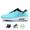 87 Patta Waves 1 lage hardloopschoenen Noise Aqua Athletic Department Midnight Navy Metal Charms Aqua Barok Bruin Heren Trainers Sneakers