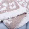 Dekens Pluche Wollen Sofa Gooi Deken Luipaard Print Fleece voor Bed Winter Warm Flanel Zacht Luxe Nepbont Cover 230906