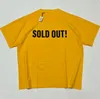 Toppkvalitet tee gul t-shirt manlig kvinnlig bomullsvintage överdimensionerad t-shirt män