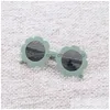 Occhiali da sole all'ingrosso Sun Flower Round Cute Kids Uv400 Boy Girl Lovely Baby Glasses Bambini Ocos De Sol 15 colori Drop Delivery Fashio Dhkmy