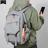 Torby szkolne VC Waterproof Waterproof Plecak Proste solidne plecaki USB dla mężczyzn Lekkie laptopa Trend Bag 230905