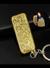 Mini No Gas lighter with key chain, antique grinding wheel, open fire cigarette lighter, creative smoking accessories gift IGTR