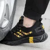 Botlar Tasarım Güvenlik İş Ayakkabıları Erkekler için Antishing Çelik Toe İnşaat Spor Ayakkabıları Adam 230905