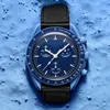 Bioceramic Moonswatch Watchmen Luxury Quarz Chronograph titta på en högkvalitativ armbandsur designer omegawatch alla ringer arbete kvinnorsur Montre o wc ll