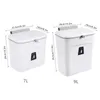 Poubelles Poubelle suspendue avec couvercle grande capacité cuisine recyclage panier à ordures porte d'armoire salle de bain poubelle murale poubelle 230906