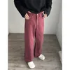 Männer Jeans Koreanische Baggy Männer Mode Lässig Weinrot Breite Bein Street Hip Hop Lose Gerade Denim Hosen Herren Hosen