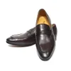 Kleding Schoenen FELIX CHU Heren Penny Loafers Leer Echt Elegant Bruiloft Casual Bruin Zwart voor Mannen 230905