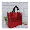 Cadeau Wrap Femmes Boutique Sac Grande Capacité Toile Voyage Sacs De Rangement Laser Glitter Femme Sac À Main Épicerie Fourre-Tout Drop Livraison Maison Gard Otmif