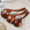 Spoons Wooden Ladle Spoon Set Long Handle Soup For Pot & Bowl Cooking Serving Ladles