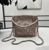 Designer Bag Woman Shoulder Bucket Bags Mini Evening Bags Fashion Handbag Luxury Real Leather Cross Body Bag Gold eller Silver Chain With Coin Stramp Tote Pures