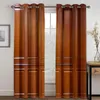 Rideau de porte en Polyester avec impression 3D, en bois marron, pour salon, lit, bureau, maison