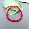 Charm Bracelets 12pcs Handmade Women Red Rope Thread String Bracelet Braided Charms Adjustable For Couples (Red)