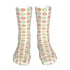 Chaussettes Homme Imprimé Fleurs Pastel À Carreaux Femme Polyester Mode Fou Printemps Eté Automne Hiver Cadeau