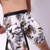 Cuecas estiramento perna longa boxershorts homens roupa interior de seda gelo respirável esporte shorts boxer briefs sexy bolsa convexa