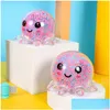 Jouet de décompression Fidget Glowing Light Squid Vent Ball Squeeze Doll Toys Bubble Octopus Cadeau d'anniversaire pour enfants 61 Drop Delivery Gif Dhhyg