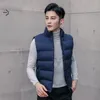 Men's Vests 2023 Fashion Autumn Winter Jacket Sleeveless Zipper Down Vest Warm Stand-up Collar Oversize Puffer Men L96