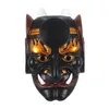 Masques de fête Horrible japonais samouraï Prajna masque Halloween réaliste Cosplay fête costumes masques 230905