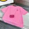 Miu designer t shirt kvinnor heta borr broderade bokstäver tshirts bomull runda hals korta ärmar lösa mode sommar damer tops kläder dhho