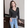 Maglioni da donna Primavera Slim Pullover lavorati a maglia Maglione Top Donna Moda scollo a V Manica lunga Backless Pullover Bat Wing Casual Top T680