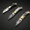 Small Folding Pocket Knife Portable MINI Cutter EDC Utility Outdoor Keychain Knife Tool Copper Shell Handle